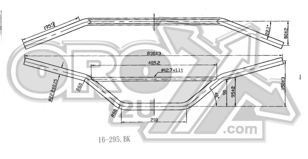 6.5 STEEL CLASSIC HANDLEBARS, / ORANGE FULL GLOSS, Made in UK [TAG-Z]