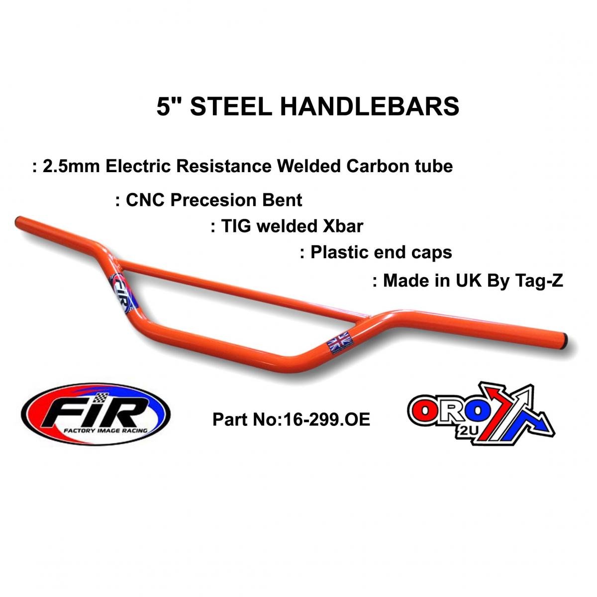 5 STEEL HANDLEBARS ORANGE 48-613 REN / HIGH ENDURO
