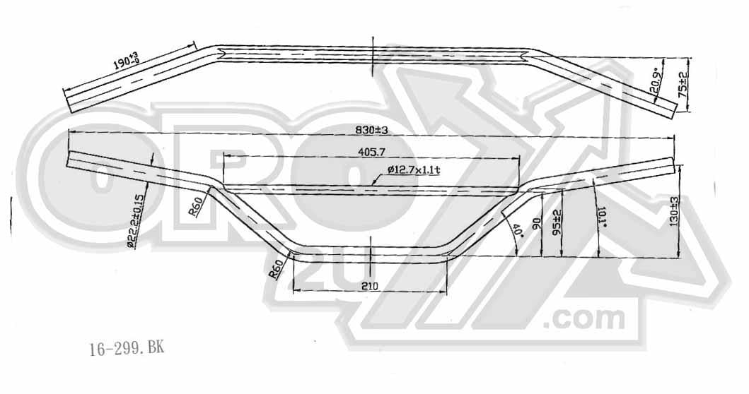 5 STEEL HANDLEBARS ORANGE 48-613 REN / HIGH ENDURO