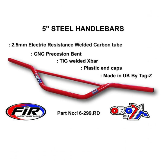 5 STEEL HANDLEBARS RED 48-613 REN / HIGH ENDURO