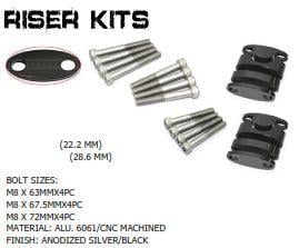 22.2 HANDLEBAR RISER KIT BLACK, PSYCHIC MX-08171BK