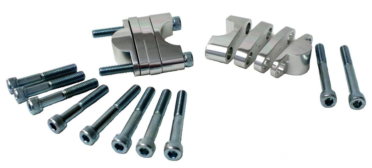 28.6 HANDLEBAR RISER SILVER