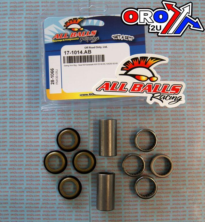 SWINGARM BEARING KIT ALLBALLS, ALLBALLS 28-1066 KAWASAKI KX125/250 92-93