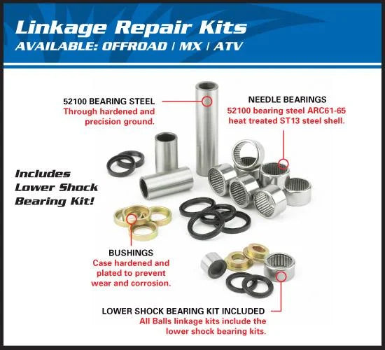 SWINGARM LINKAGE KIT ALLBALLS, 27-1071 SUZUKI