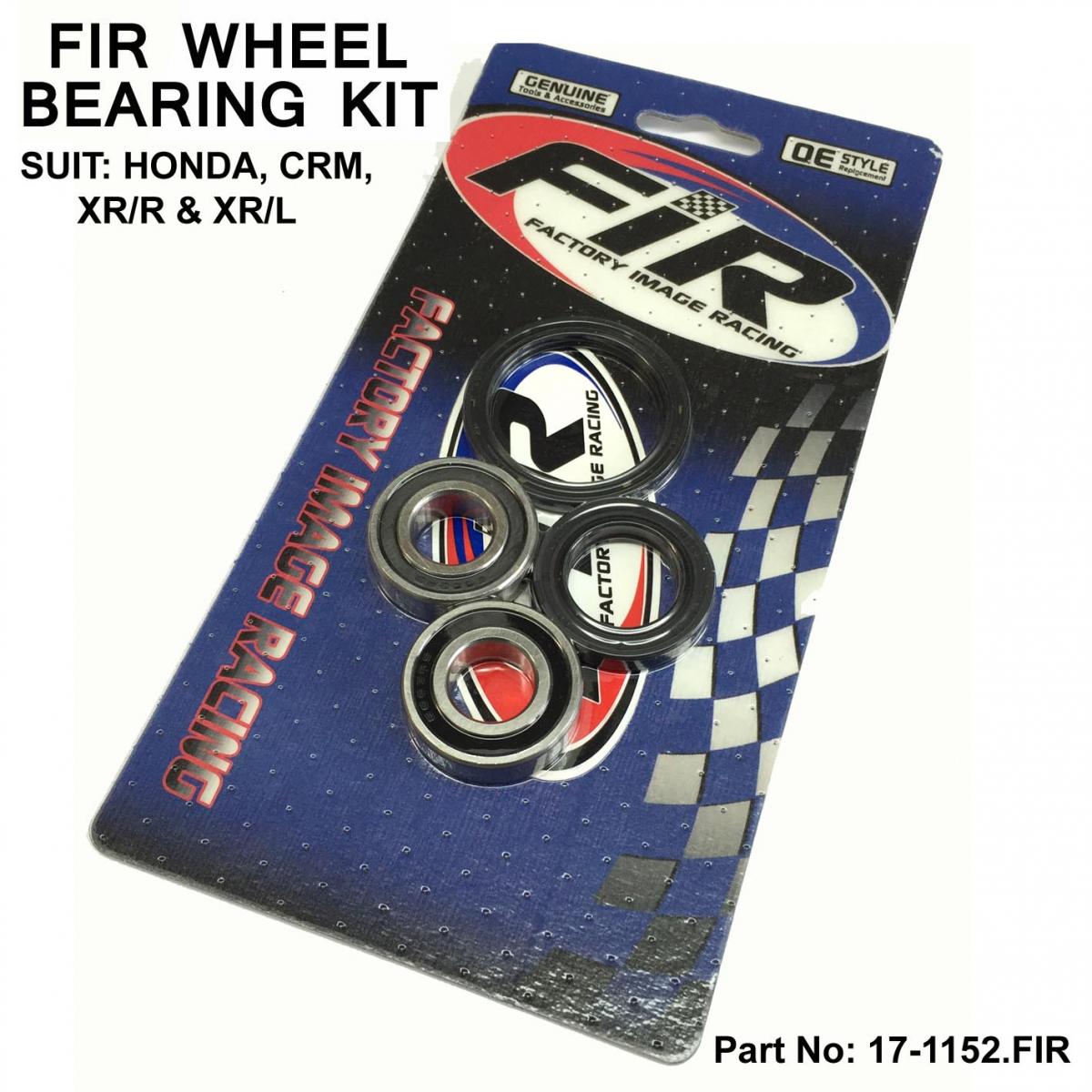 WHEEL BEARING KIT FRONT XR, HONDA 400-650, CRM250AR 1996-1999, XR400R 96-2004, XR600R 93-2000, XR650L 93-2017, XR650R 00-2007