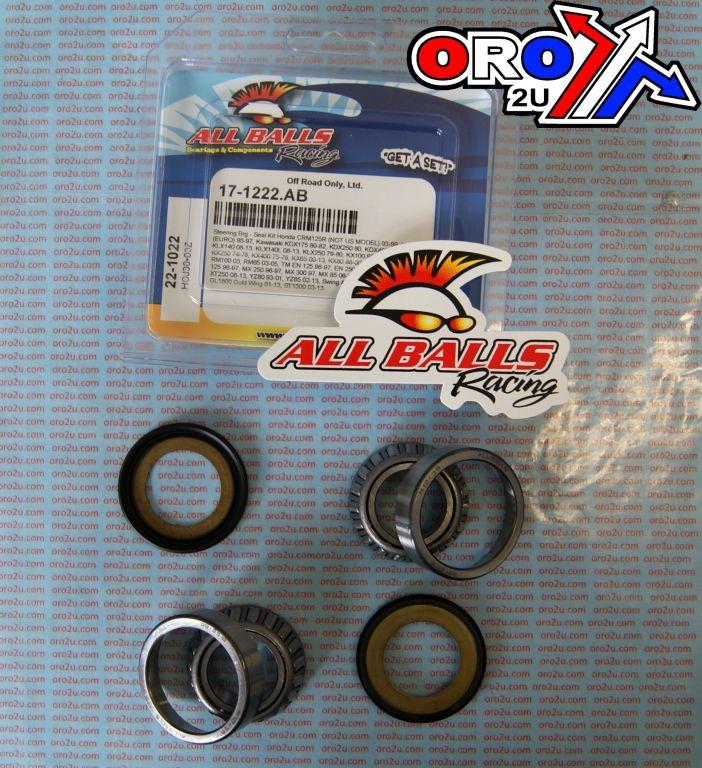 STEERING BEARING KIT ALLBALLS, ALLBALLS 22-1022 HON/KAW/SUZ/YAM