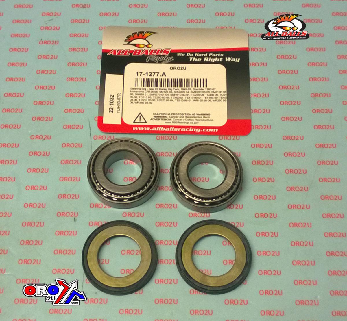 STEERING BEARING KIT ALLBALLS, ALLBALLS 22-1032 BUELL/HARLEY/HUSKY/VICTORY