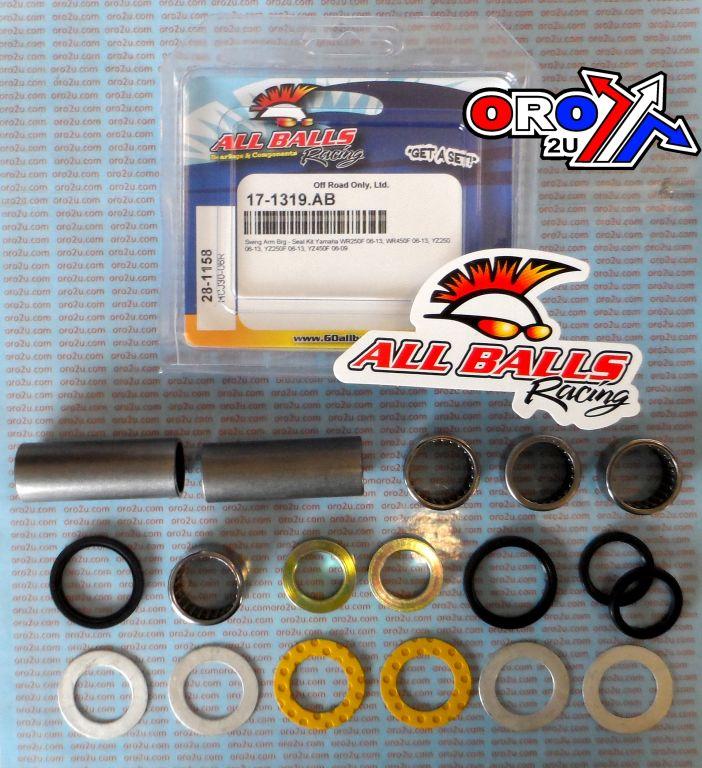SWINGARM BEARING KIT ALLBALLS, ALLBALLS 28-1158 YAMAHA WR/YZ 250-450 06-22