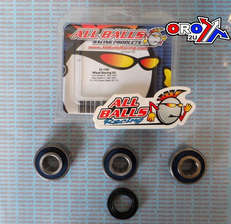 WHEEL BEARING KIT FRONT & REAR 67-72 HARLEY FLH/FX, ALLBALLS 25-1366 ROAD