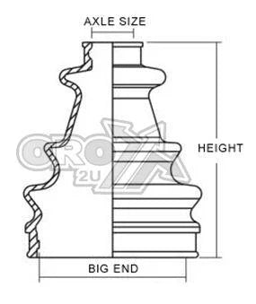 CV BOOT KIT 20x71x67 TERYX, BRONCO AT-03077 KAWASAKI