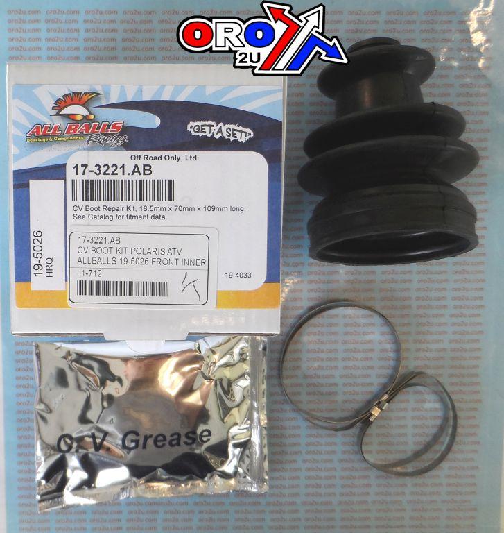 CV BOOT KIT POLARIS ATV, ALLBALLS 19-5026 FRONT INNER