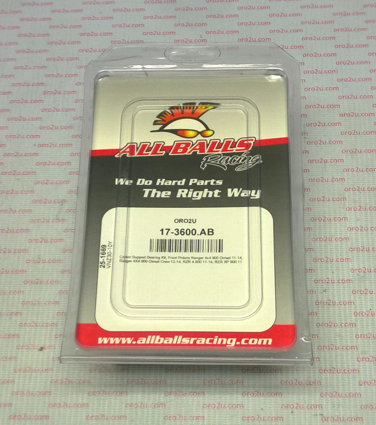 DRIVE SHAFT SUPPORT BEARING, ALLBALLS 25-1669