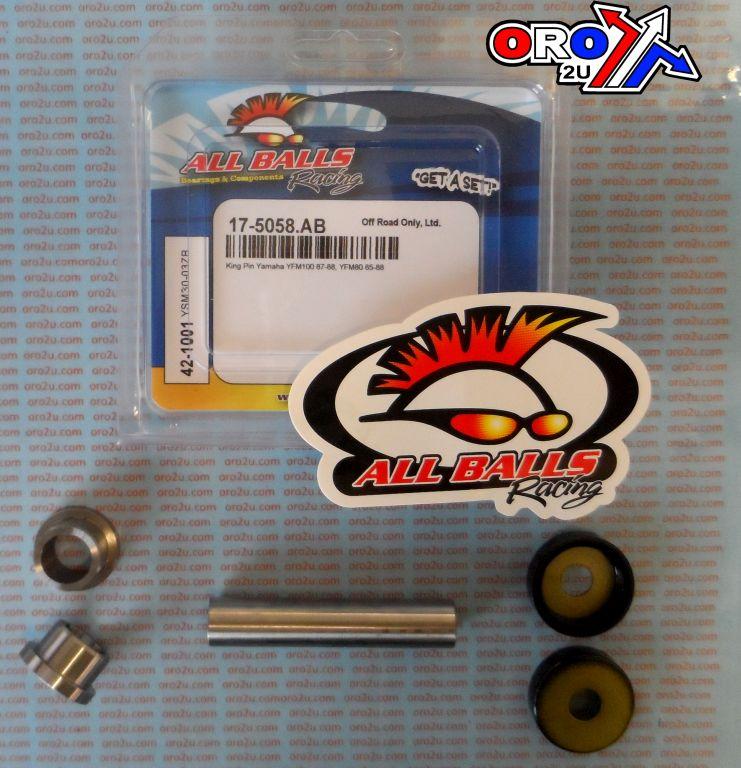 KING PIN SET YAMAHA YFM80, ALLBALLS 42-1001 55X-23448-00-00, 59V-23517-00-00, 90381-15032-00, YFM100 87-88, YFM80 Badger 85-88