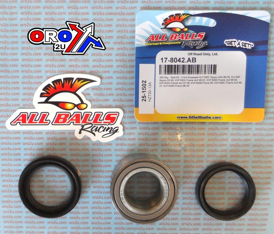 WHEEL BEARING KIT FRONT 89-05 KAW KLF/KVF 300/400, ALLBALLS 25-1502 ATV