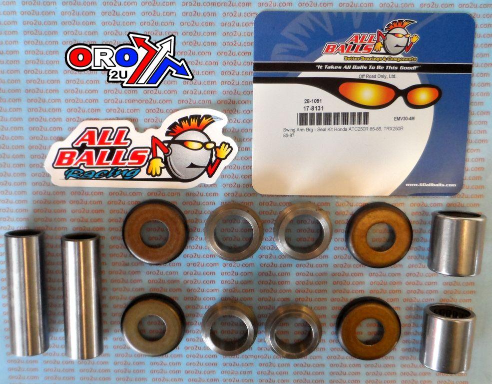 SWINGARM BEARING KIT ALLBALLS, ALLBALLS 28-1091 HONDA TRX250R 86-87, ATC 250R 85-86