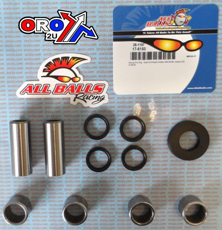SWINGARM BEARING KIT ALLBALLS, ALLBALLS 28-1197 POLARIS OUTLAW 450/525 08-10