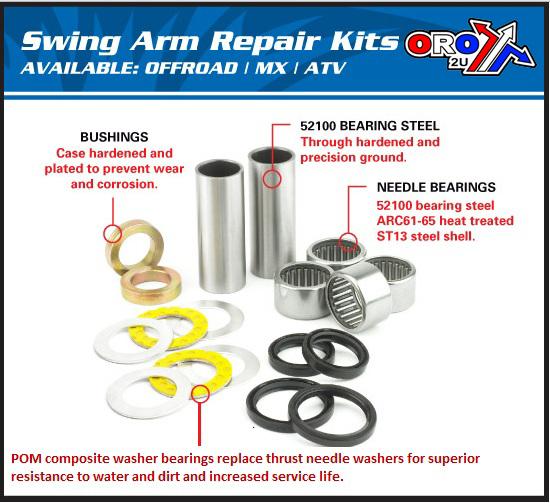 SWINGARM BEARING KIT ALLBALLS, ALLBALLS 28-1197 POLARIS OUTLAW 450/525 08-10