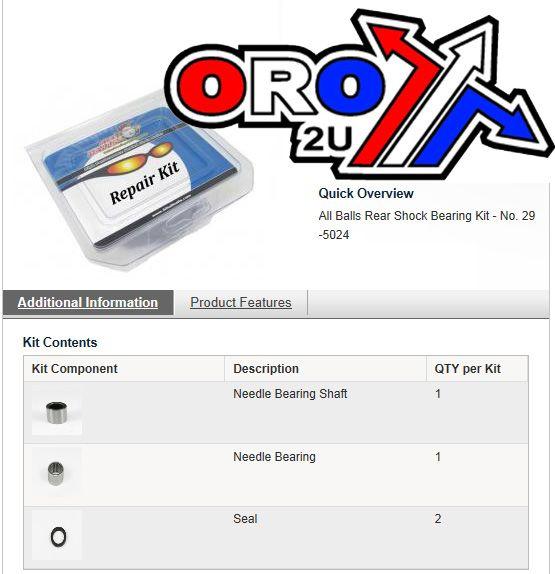 LOWER SHOCK BEARING KIT DR,RM,KLX, ALLBALLS 29-5024 KAW/SUZ KLX