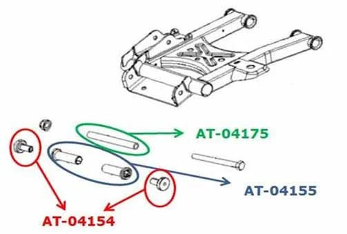 REAR CARRIER BEARING KIT, BRONCO AT-04163 POLARIS