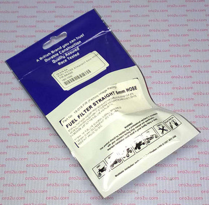 FUEL FILTER STRAIGHT 6mm HOSE, UP-07101, ROAD