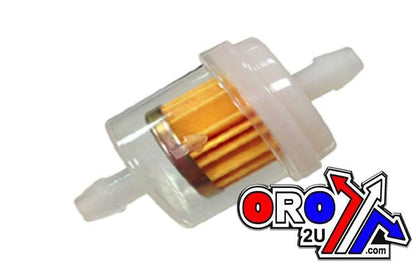 FUEL FILTER STRAIGHT 6mm HOSE, UP-07101, ROAD