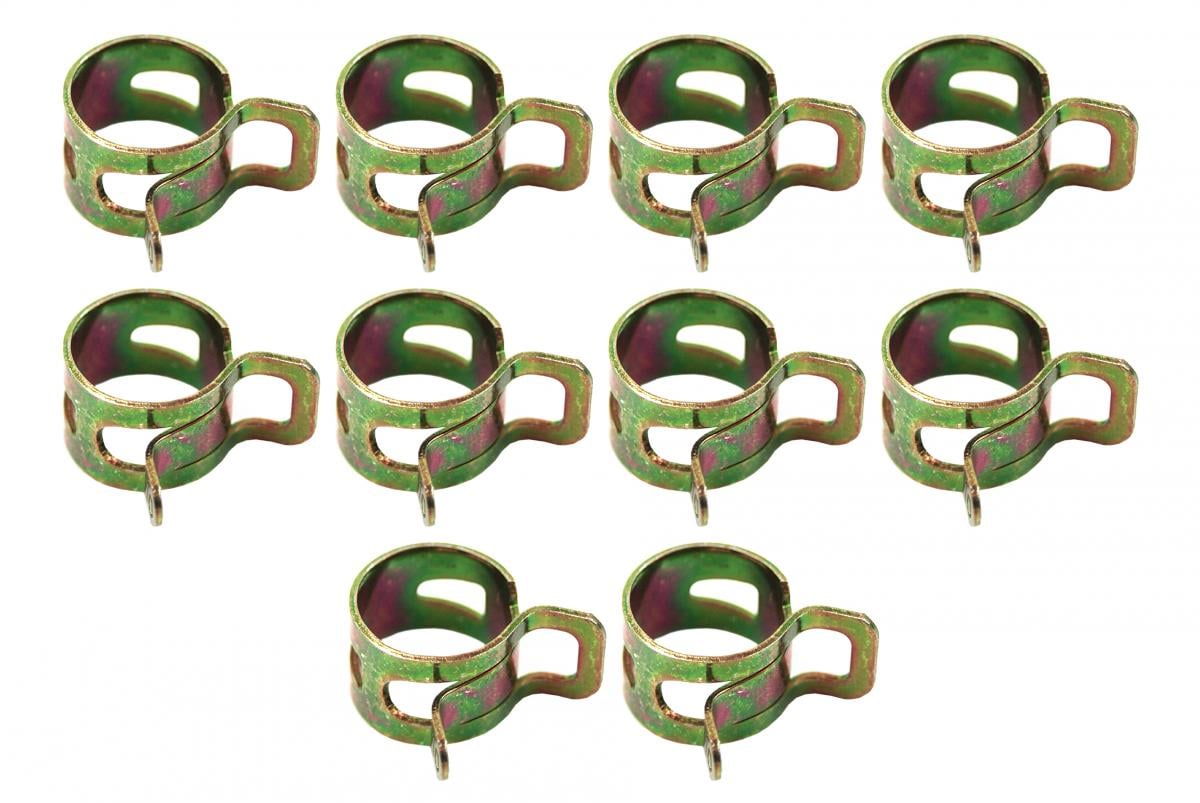 9-13mm STEEL SPRING HOSE CLIPS CLAMPS - PACK OF 10 - SM-07045