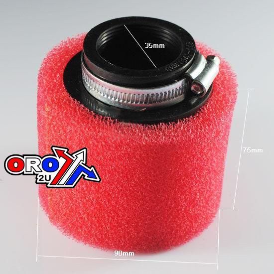 AIR FILTER BOLT ON 34-35mm HX AF024 RED