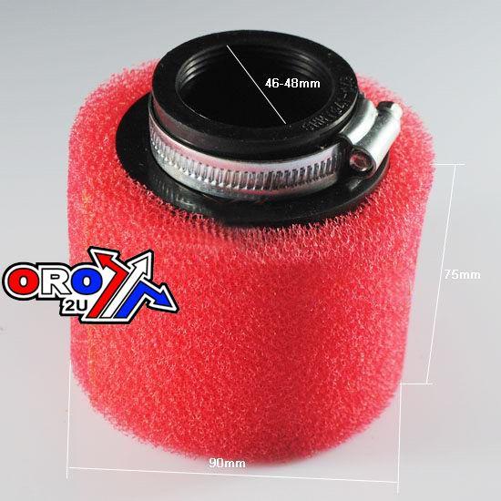 AIR FILTER UNIVERSAL 44 - 48 RED