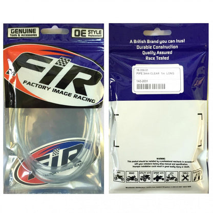 FUEL PIPE LINE 3mm CLEAR 1m LENGTH