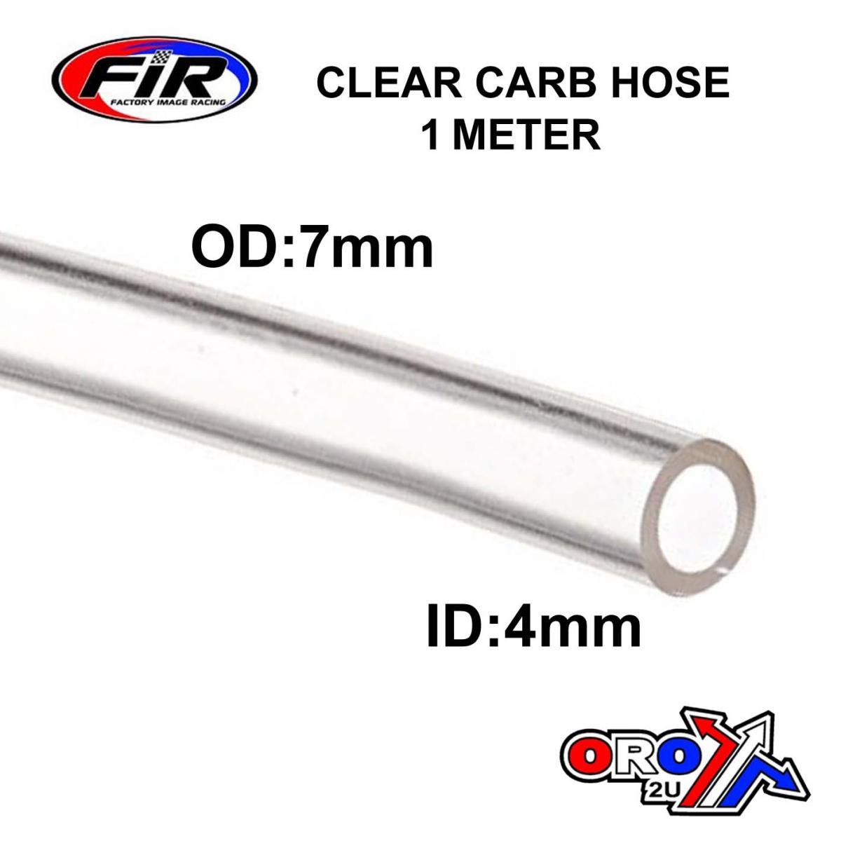 FUEL PIPE LINE 4mm CLEAR 1m LENGTH