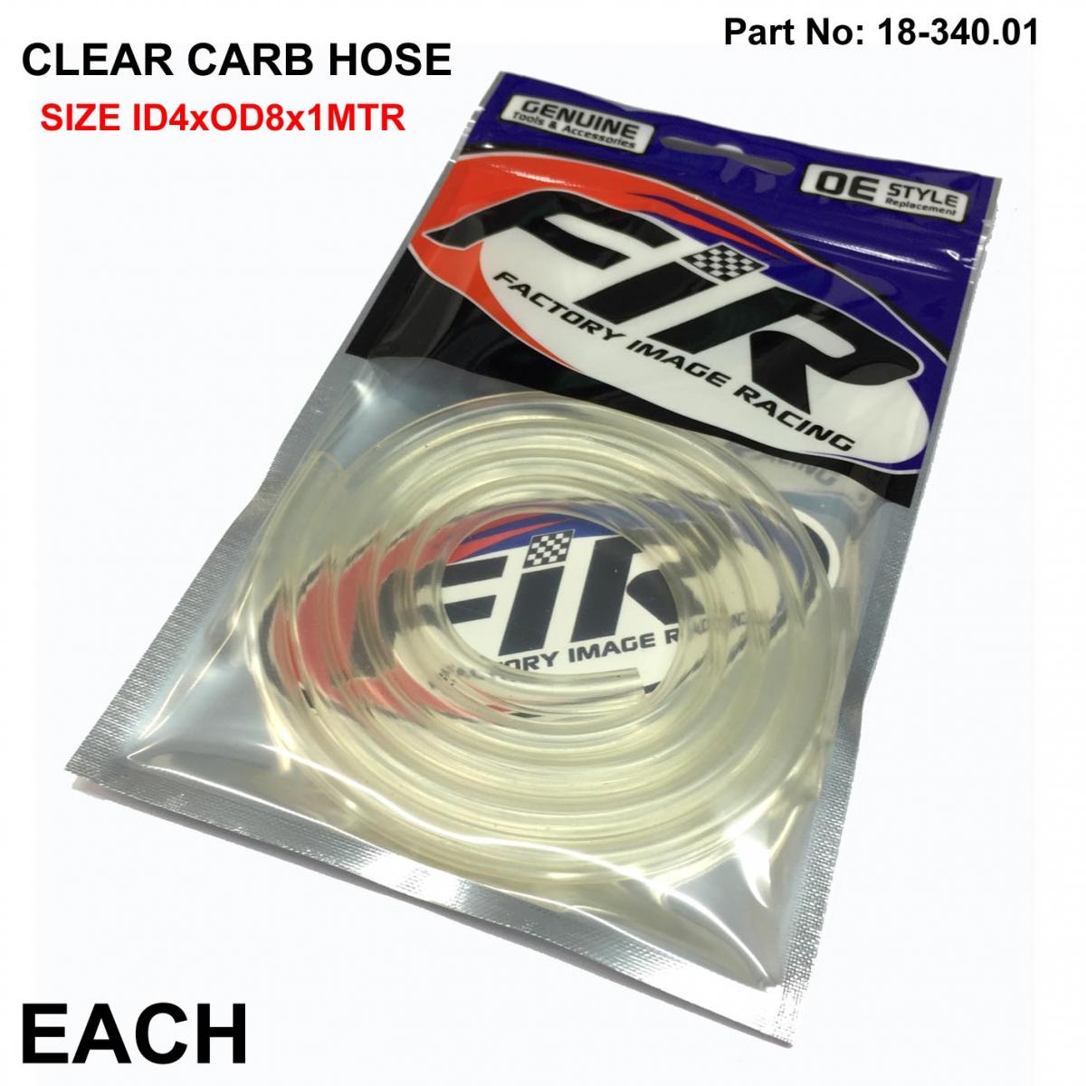 FUEL PIPE LINE 4mm CLEAR 1m LENGTH