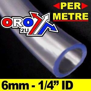 FUEL PIPE LINE 6mm CLEAR 1m LENGTH FLN004