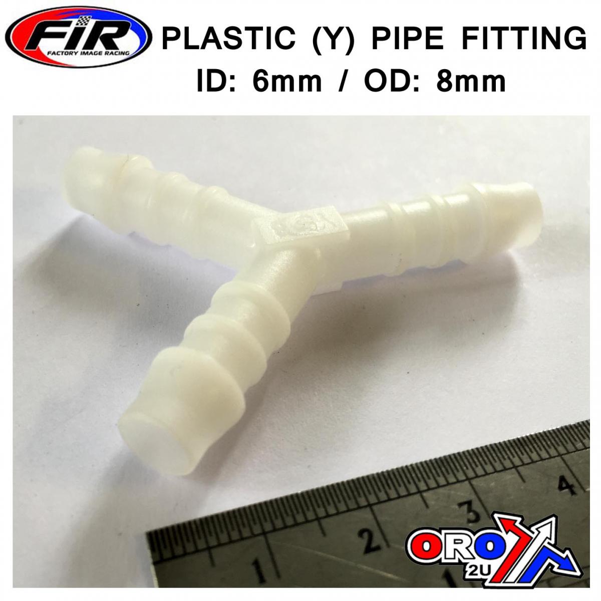 Y HOSE CONNECTOR 8mm PIPE EACH