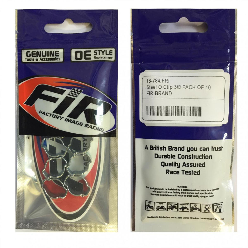 Steel O Clip 3/8 PACK OF 10, 8>11mm, / OC1