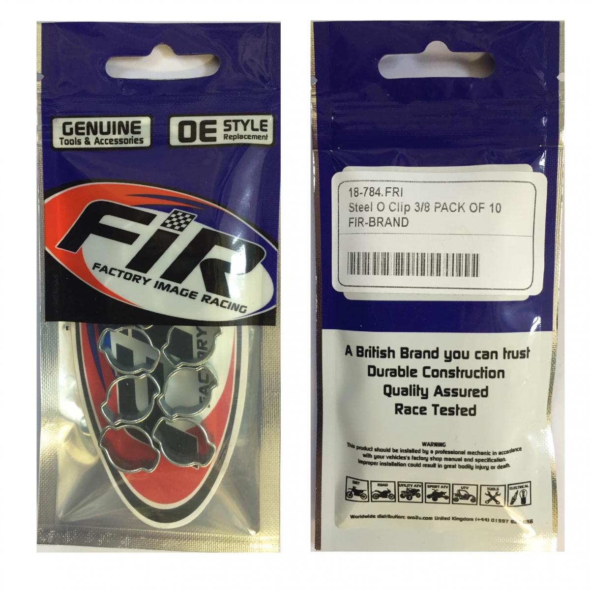 Steel O Clip 3/8 PACK OF 10, 8>11mm, / OC1