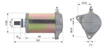 STARTER MOTOR LT250 / GN250, 31100-38300, 31100-38300-H17 31100-41B00 / 31100-38300 / 31100-41B00-H17, ARROWHEAD SMU0068