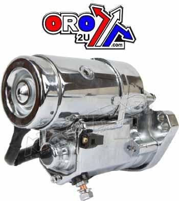 STARTER MOTOR HARLEY DAVIDSON, SHD0009-C, CHROME 18 SPLINES