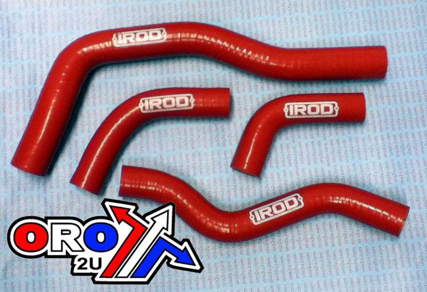 HOSE KIT 4pcs 05-17 CRF450X HONDA, RED SILICONE RADIATOR IROD 010011