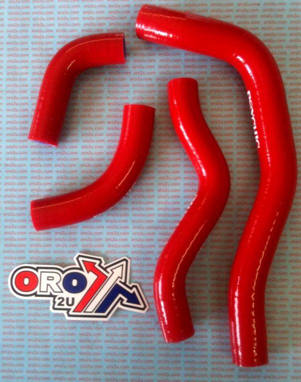 HOSE KIT 4pcs 05-17 CRF450X HONDA, RED SILICONE RADIATOR PSYCHIC MX-10024RD
