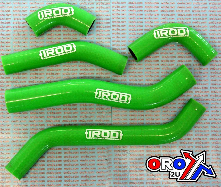 HOSE KIT 5pcs KX450F 06-08 GREEN, SILICONE RADIATORCOOLING, IROD 010023