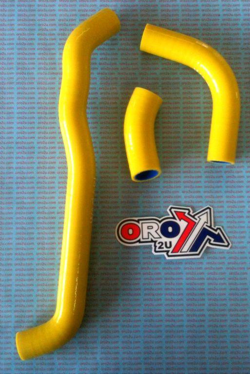 HOSE KIT 3pcs 00-16 DRZ400 YELLOW SILICONE RADIATOR HOSE