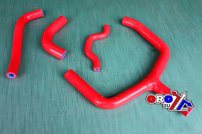 HOSE Y KIT 4pcs 09-14 KXF250 RED SILICONE RADIATOR COOLING