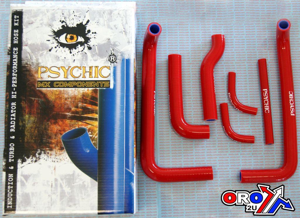 HOSE KIT 7pcs GAS GAS 2 STOKE RED, PSYCHIC MX-10044RD SILICONE, RADIATOR HOSE 125/200/250/300