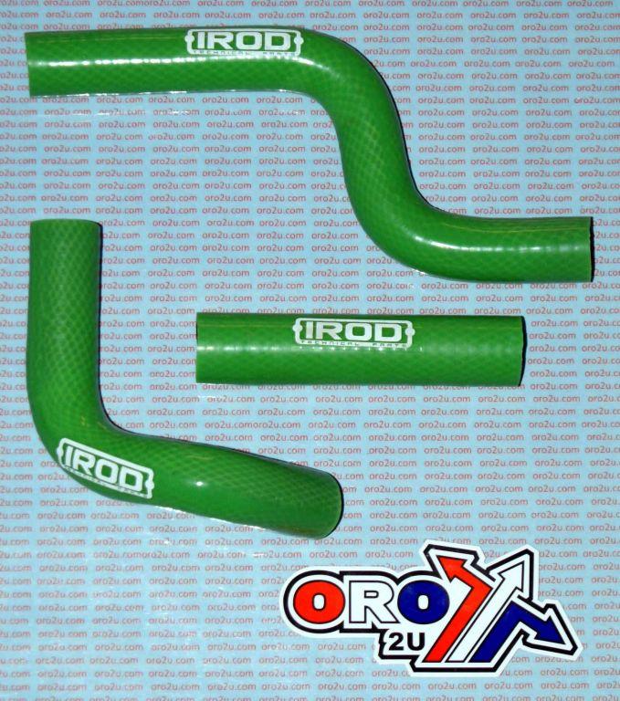 HOSE KIT 3pcs KX85 100 98-13 GREEN, SILICONE RADIATOR KAWASAKI, IROD 010015