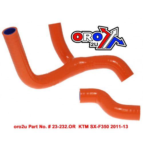 HOSE KIT 2pcs SXF 350 11-14 KTM, SILICONE RADIATOR ORANGE, IROD 010056 SX-F250