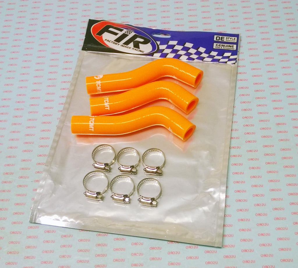 HOSE KIT 3pcs SX-F250 SXF250  07-12 KTM, SILICONE RADIATOR ORANGE 77035027100 77035025000 77035024000