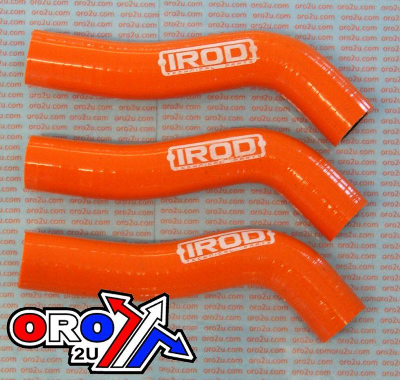 HOSE KIT 3pcs SX-F250 SXF250 07-12 KTM, SILICONE RADIATOR ORANGE, IROD 010040