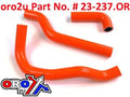 HOSE KIT 3pcs 65 SX 02-08 KTM, SILICONE RADIATOR ORANGE, IROD 010035