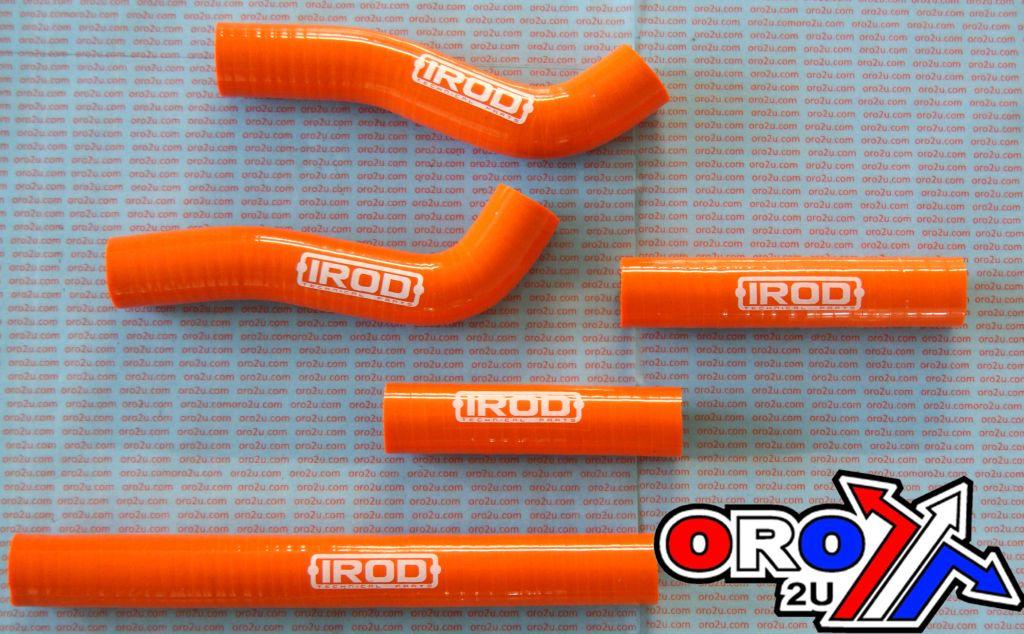 HOSE KIT 5pcs SX-F 250 05-06 KTM, SILICONE RADIATOR ORANGE SXF250