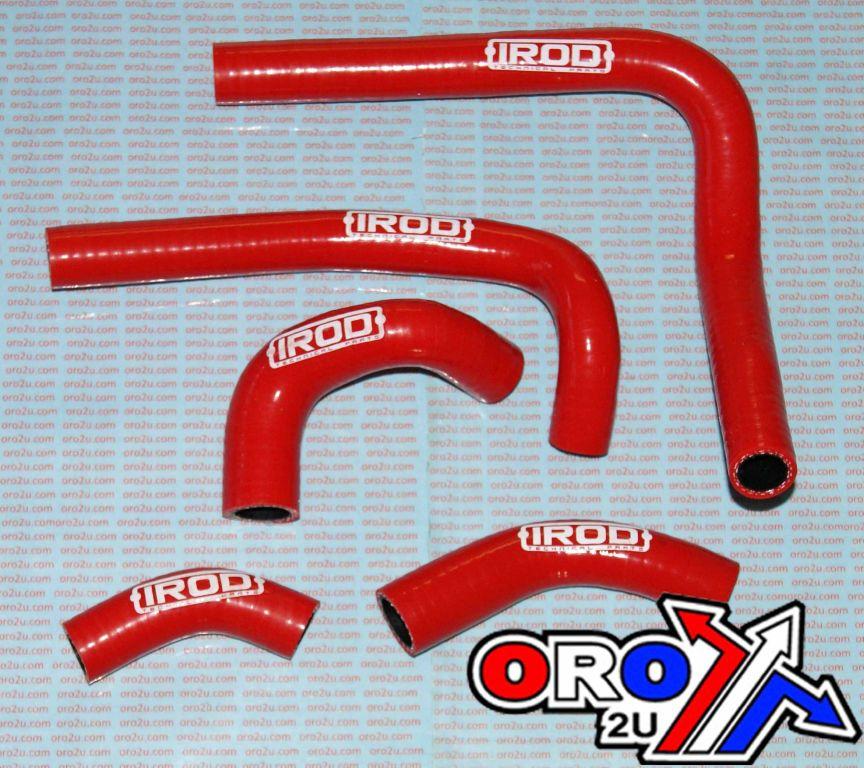 RADIATOR HOSE KIT 5pcs CR250R 02-08 HONDA, SILICONE RADIATOR RED, IROD 010004